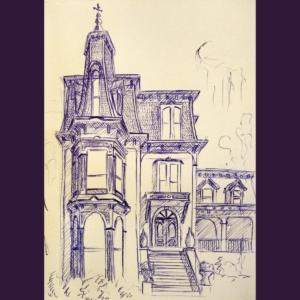 Old House in Ballpoint Pen 